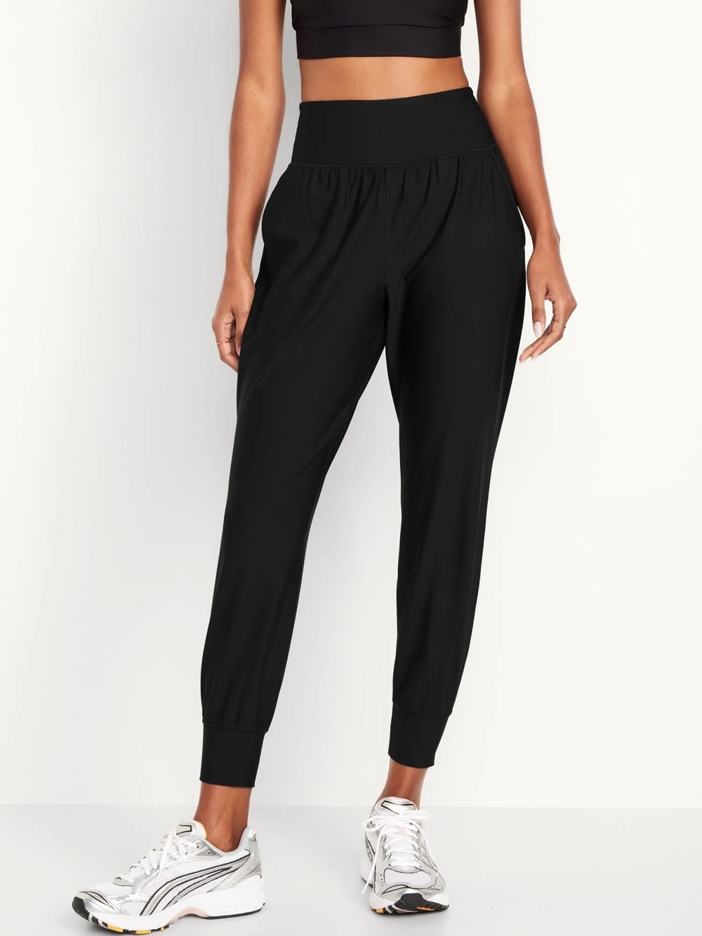 Old Navy High-Waist Black Joggers for Women XL
